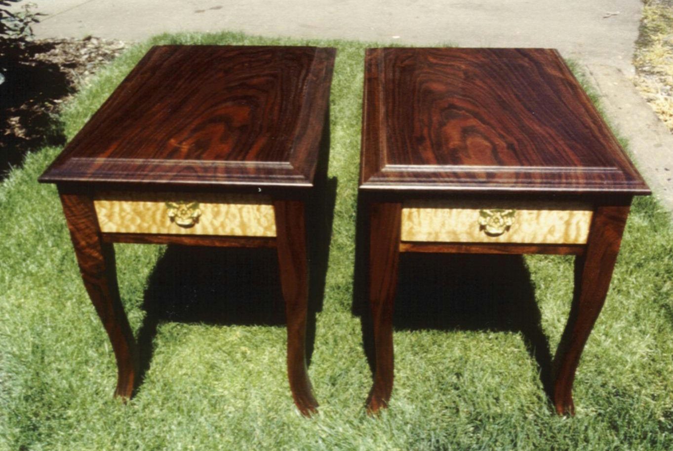 Black Walnut & Maple End Tables