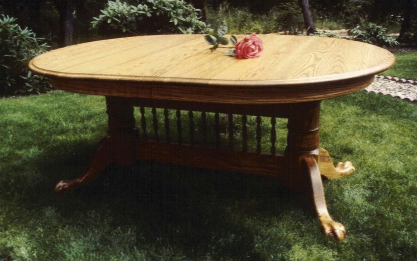 Oak Pedestal Table